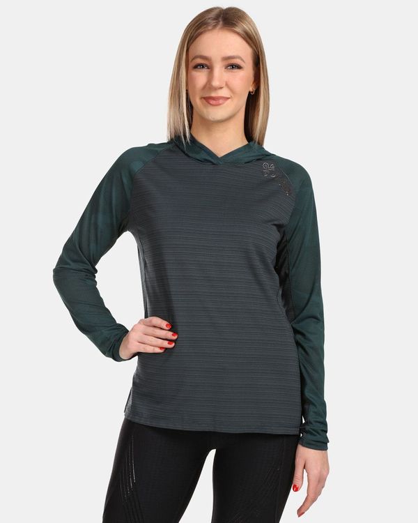 Kilpi Women's running sweatshirt Kilpi AILEEN-W Dark green