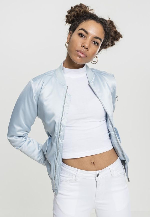 UC Ladies Women's satin jacket Bomber jacket babyblue