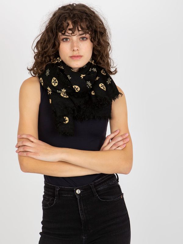 Fashionhunters Women's scarf with print - black