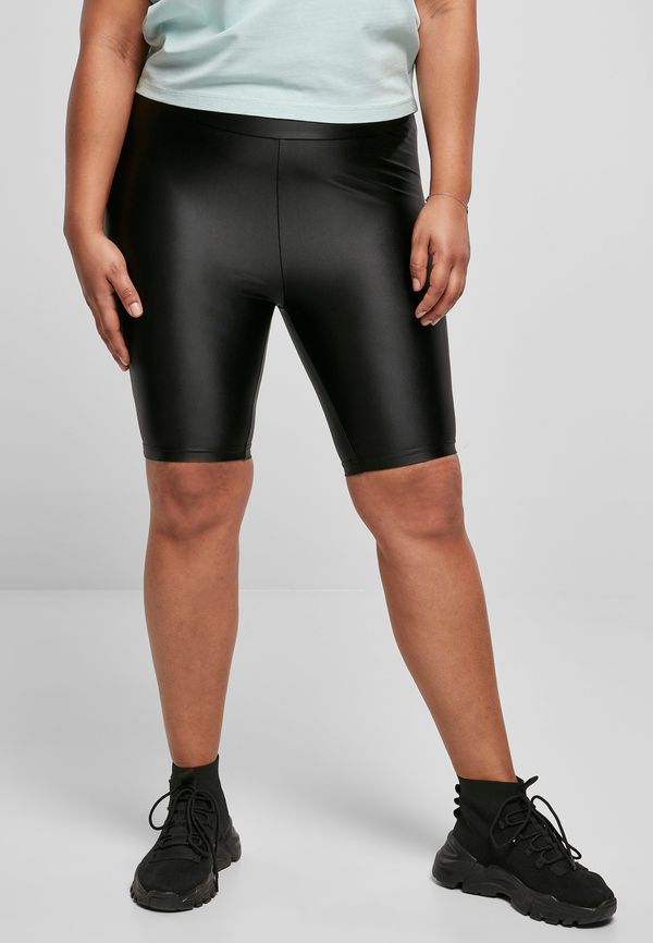 Urban Classics Women's Shiny Metallic High-Waisted Cycling Shorts Black