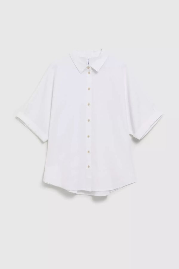 Moodo Women's shirt MOODO - ecru white