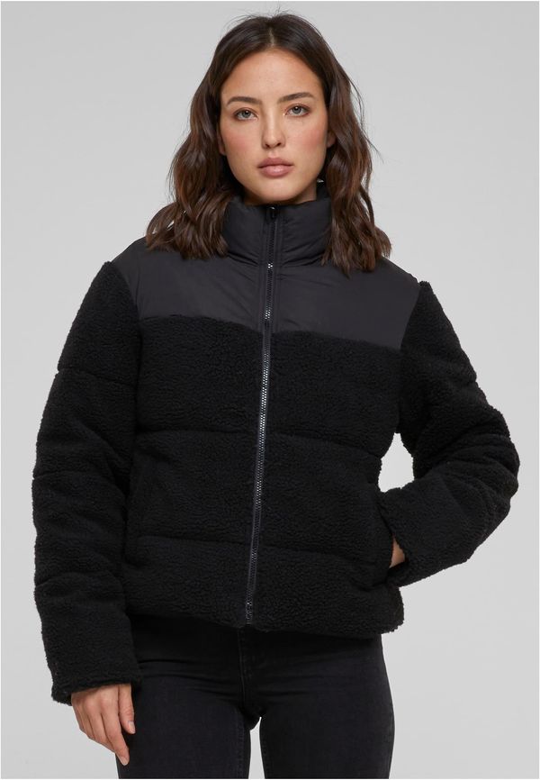 Urban Classics Women's short jacket Sherpa Mix black/black