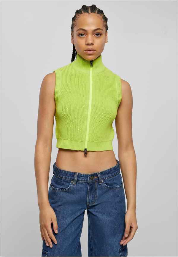 UC Ladies Women's short knitted vest frozen yellow