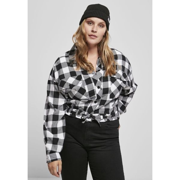 Urban Classics Women's short oversized shirt black/white