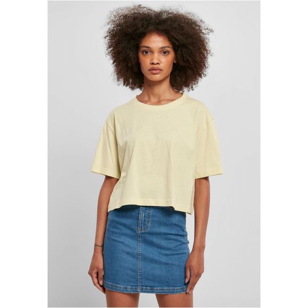 Urban Classics Women's short oversized T-shirt in soft yellow color