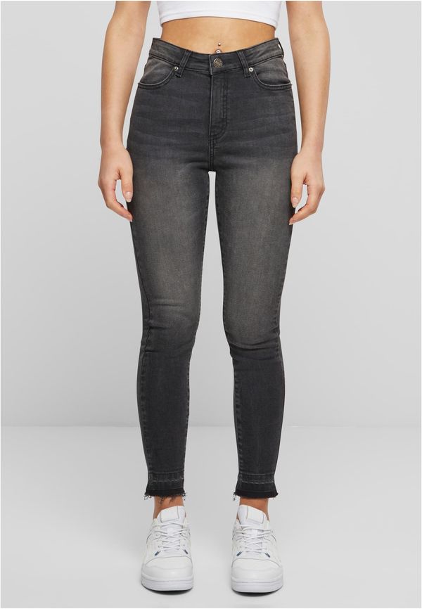 Urban Classics Women's Skinny Fit Jeans Black/Washed