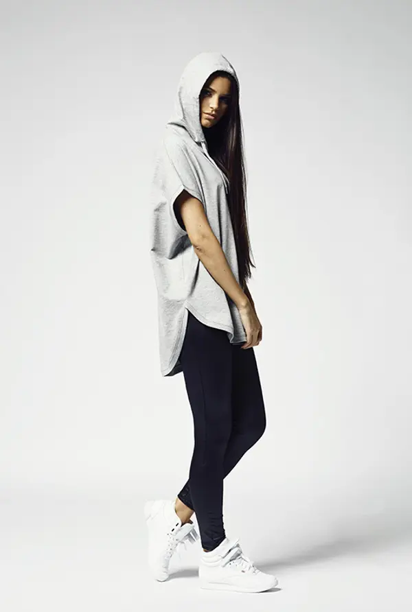 Urban Classics Women's Sleeveless Terry Hoody Grey