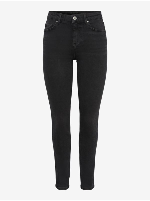 Pieces Women's Slim Fit Dark Grey Jeans Pieces Nunna - Women's