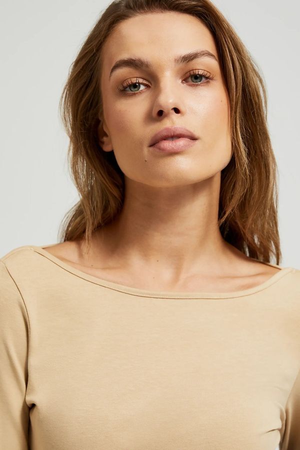 Moodo Women's smooth T-shirt MOODO - beige