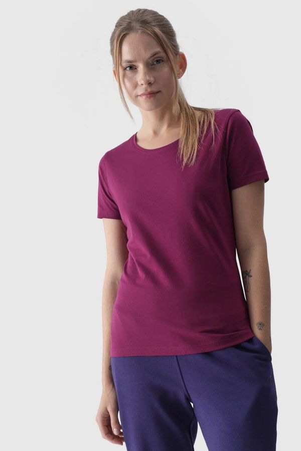 4F Women's Smooth T-Shirt With Logo Purple 4F 4FWMM00TTS