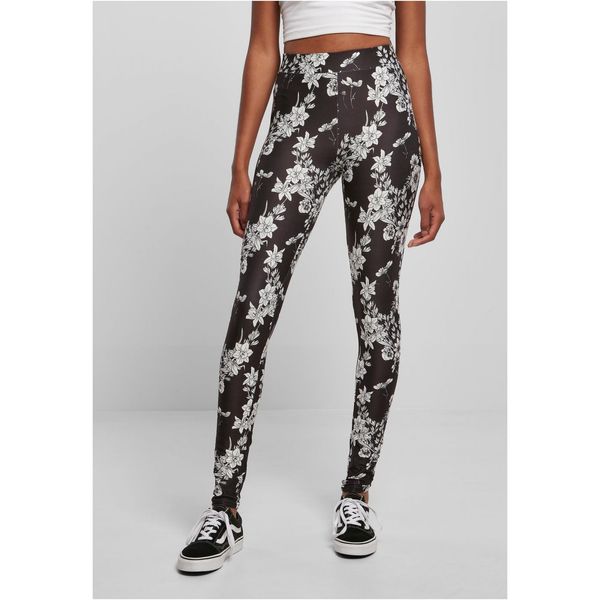 Urban Classics Women's soft leggings AOP blackflower