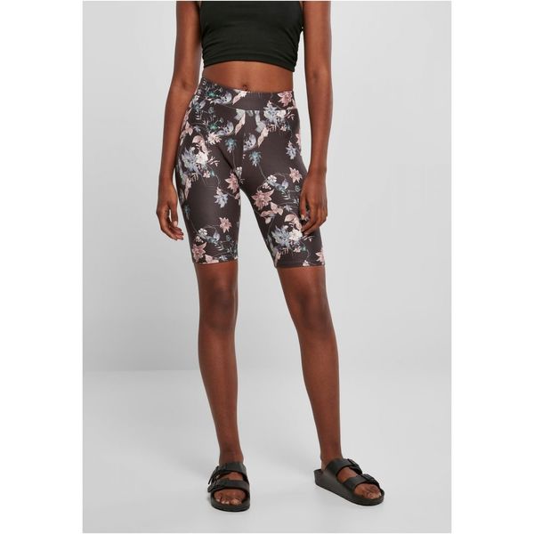 Urban Classics Women's Soft Shorts AOP Cycle Blacksoftflower