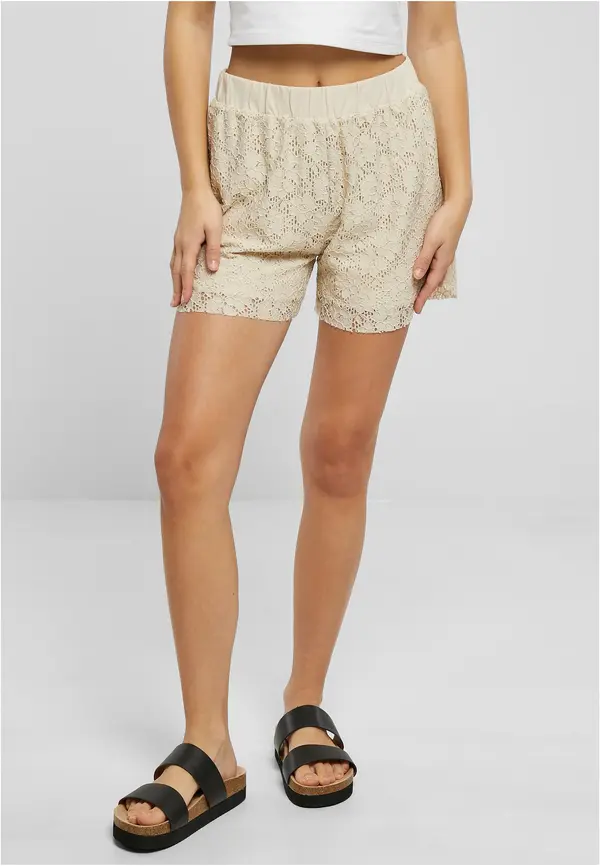 Urban Classics Women's softseagrass lace shorts