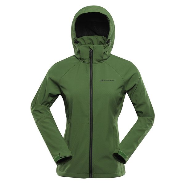 ALPINE PRO Women's softshell jacket with membrane ALPINE PRO HOORA treetop