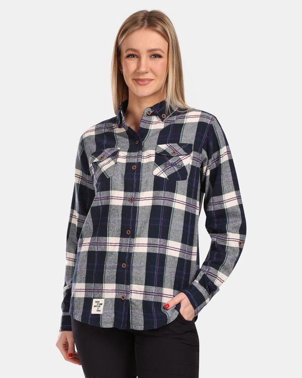 Kilpi Women's sports flannel shirt Kilpi FLANNY-W Blue