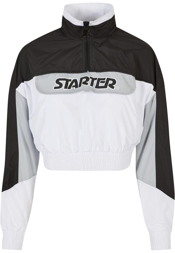 Starter Black Label Women's Starter Colorblock Pull Over Jacket Black/White