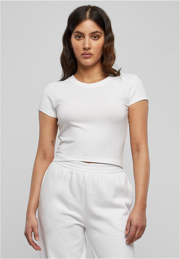 Urban Classics Women's Stretch Jersey Cropped Tee White