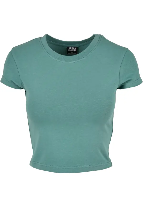 Urban Classics Women's stretch jersey Cropped Tee with pale leaf