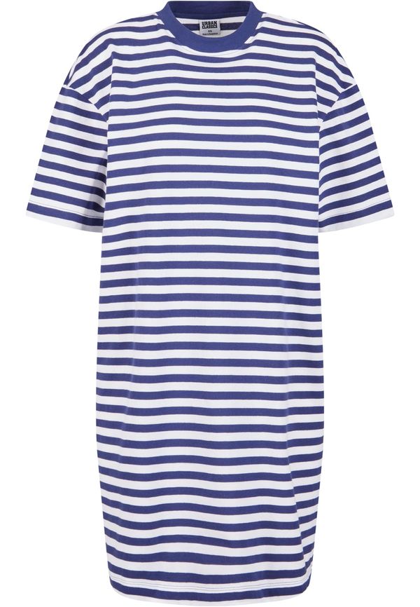Urban Classics Women's striped dress oversized white/navy blue