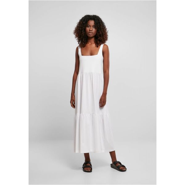 Urban Classics Women's summer dress 7/8 length Valance white