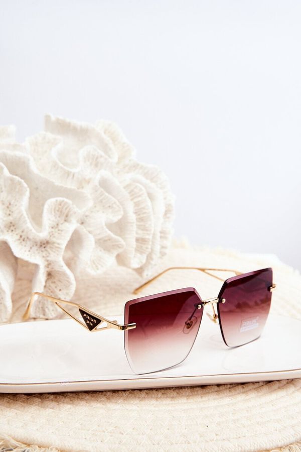 Kesi Women's sunglasses with shaded lenses, golden brown