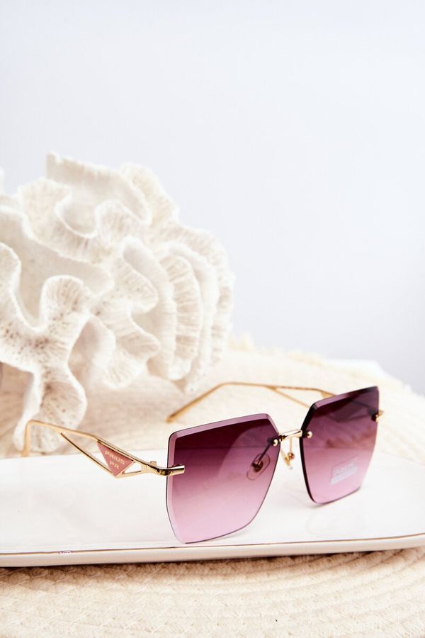 Kesi Women's sunglasses with shaded lenses, golden-pink