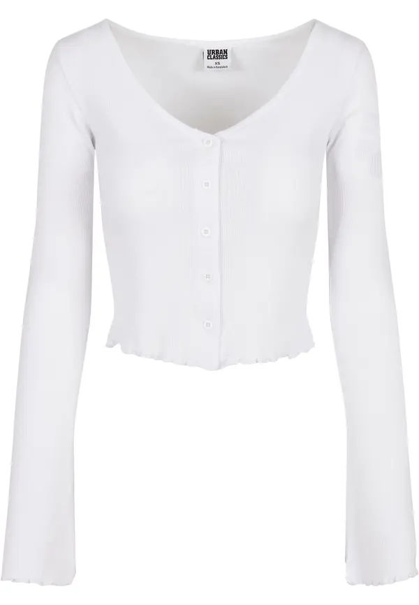Urban Classics Women's sweater with a cropped rib in white
