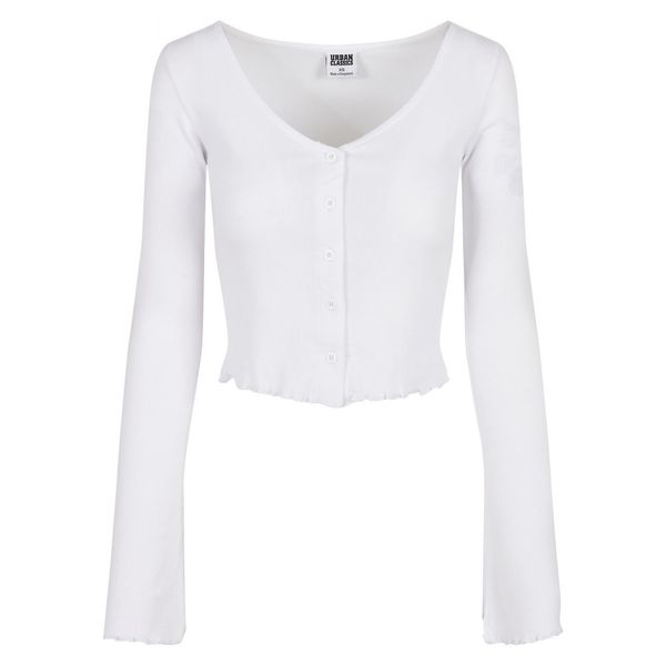 Urban Classics Women's sweater with cropped ribs in white