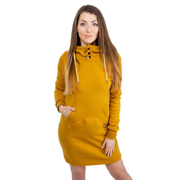 Glano Women's Sweatshirt Dress GLANO - ochre