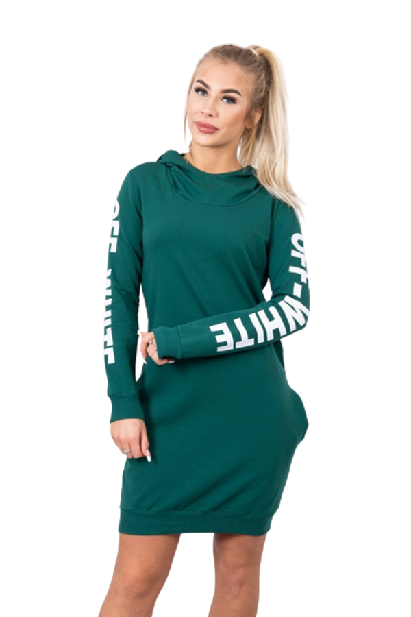 Kesi Women's sweatshirt dress Off White Kesi - dark green