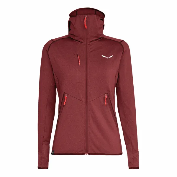 Salewa Women's sweatshirt Salewa Puez Melange PL M FZ HDY Syrah Melange 40