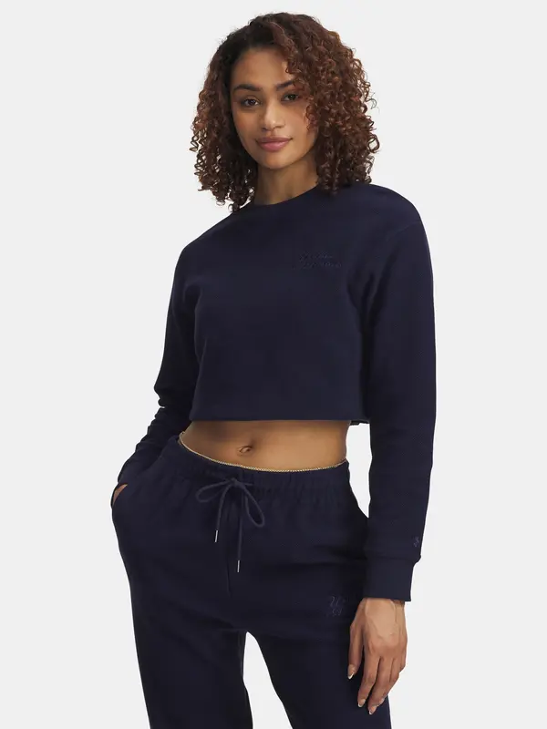 Under Armour Women's sweatshirt Under Armour Icon Terry Varsity Crew-BLU - Women's