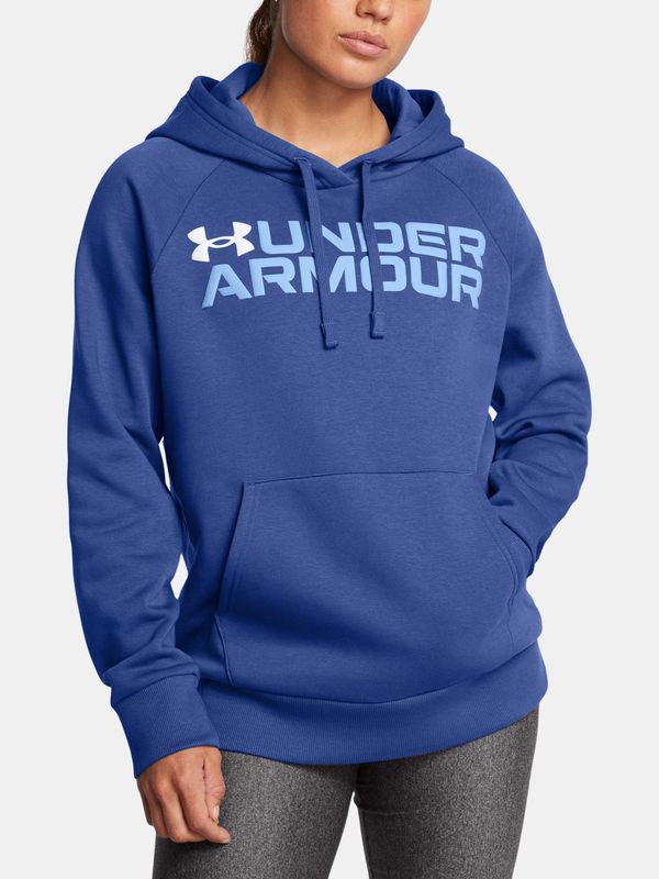 Under Armour Women's sweatshirt Under Armour Rival Fleece Wordmark Hoodie-BLU - Women's