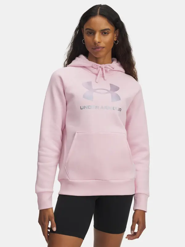 Under Armour Women's sweatshirt Under Armour UA Rival Flc Shimmer Hdy-PNK - Women's