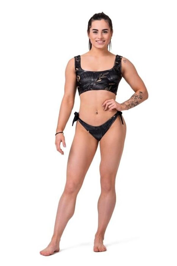 NEBBIA Women's swimsuit Nebbia Miami sports bikini - top 554 volcanic black S