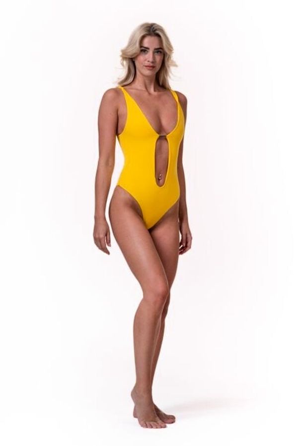 NEBBIA Women's swimsuit Nebbia One-colour monokini 560 yellow S