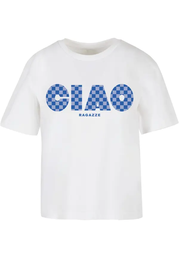 Mister Tee Women's T-shirt Ciao Ragazze white