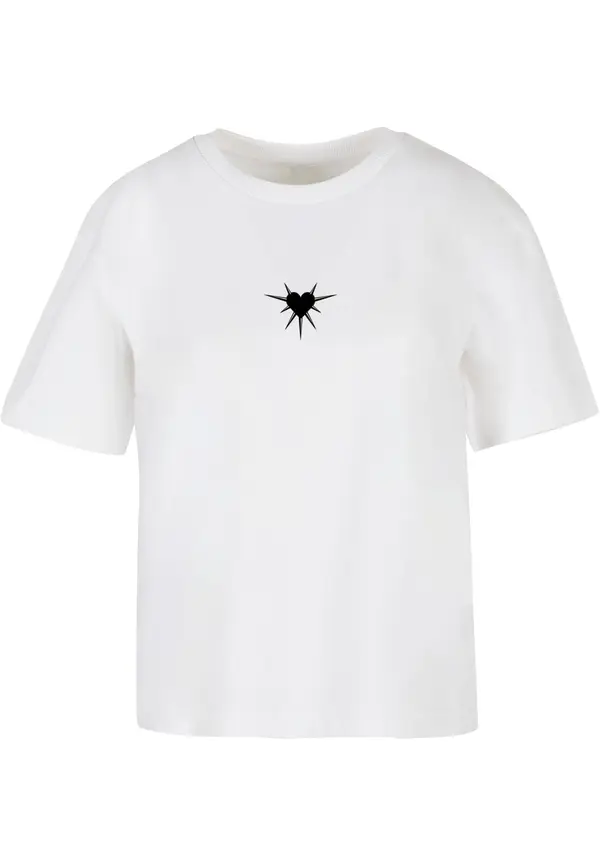 Mister Tee Women's T-shirt Dangerous Heart white