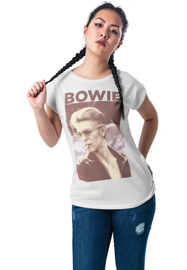 Mister Tee Women's T-shirt David Bowie white