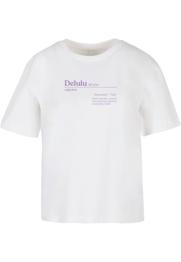 Mister Tee Women's T-shirt Delulu Definition white