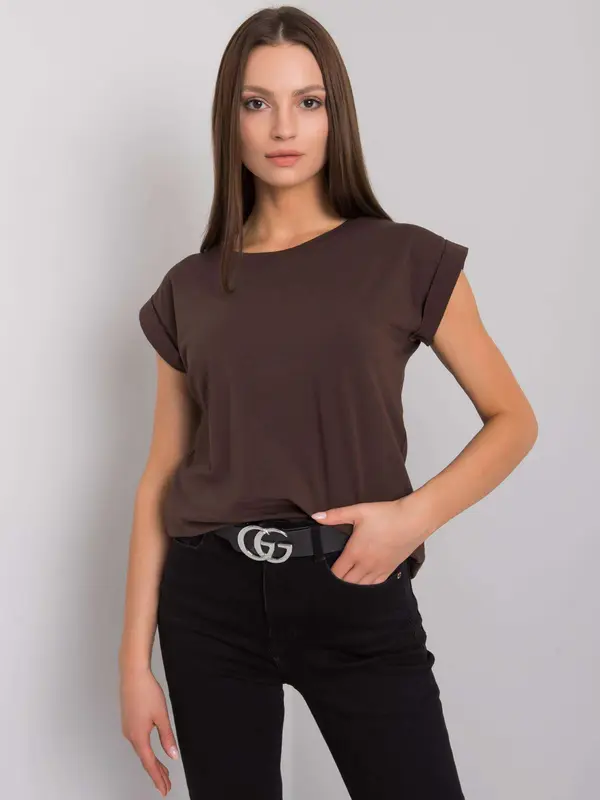 BASIC Feel Good Women's t-shirt Fashionhunters Brown