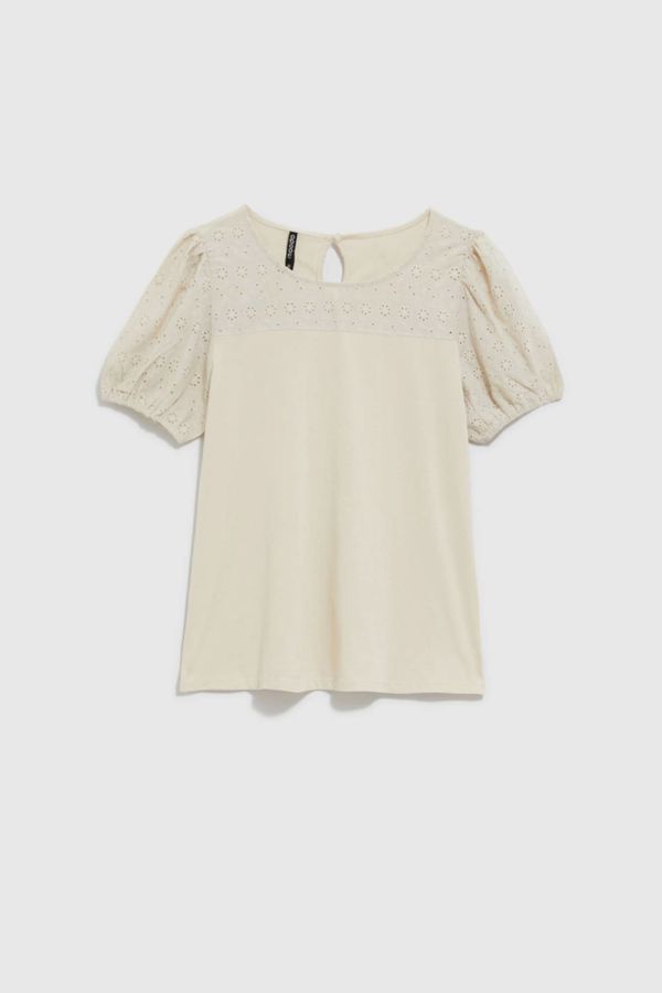 Moodo WOMEN'S T-SHIRT L-TS-4013 L.Beige