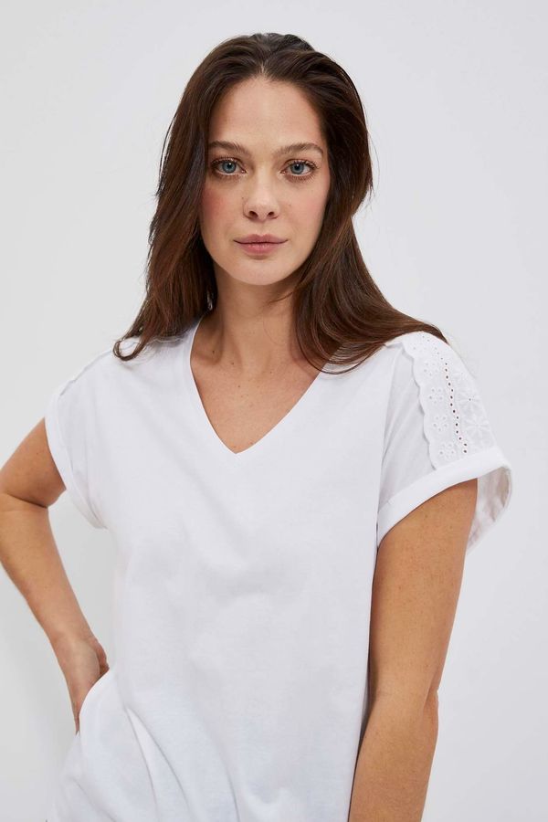 Moodo WOMEN'S T-SHIRT L-TS-4031 WHITE