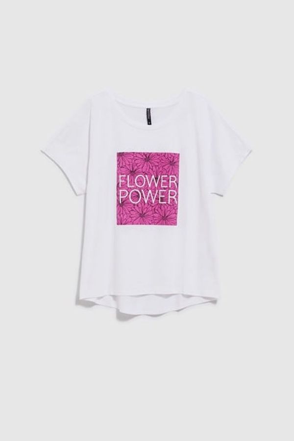 Moodo WOMEN'S T-SHIRT L-TS-4046 WHITE