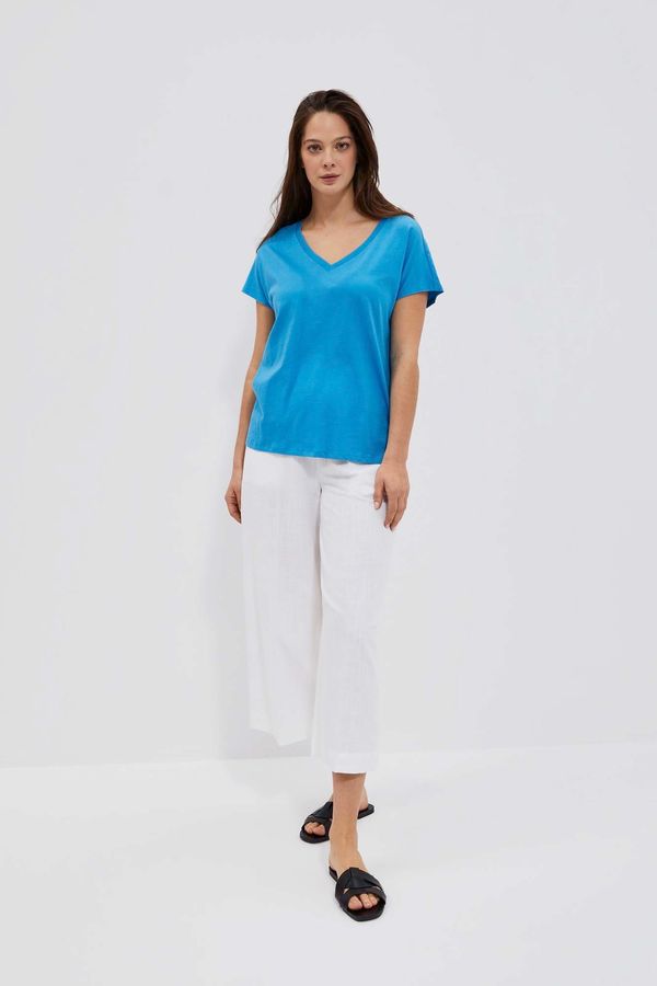 Moodo WOMEN'S T-SHIRT L-TS-4048 FRESH BLUE