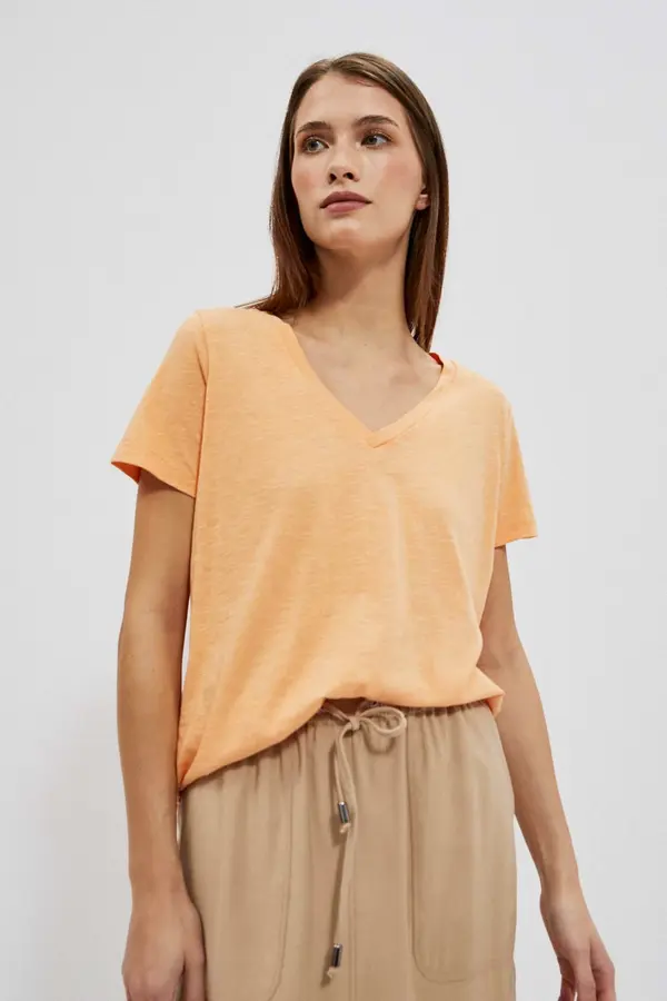 Marisse WOMEN'S T-SHIRT L-TS-4049 PEACH