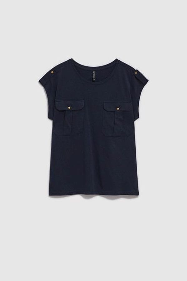 Moodo WOMEN'S T-SHIRT L-TS-4058 NAVY