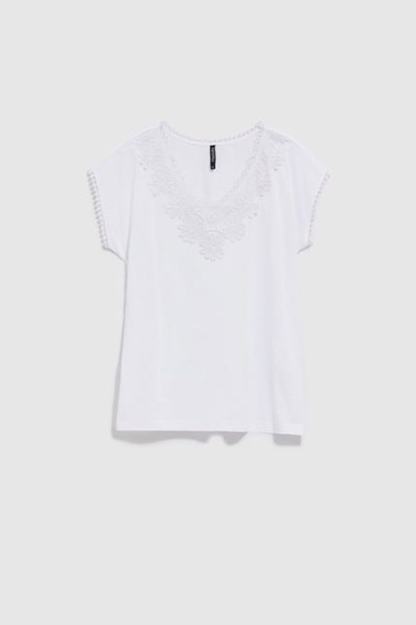 Moodo WOMEN'S T-SHIRT L-TS-4062 WHITE