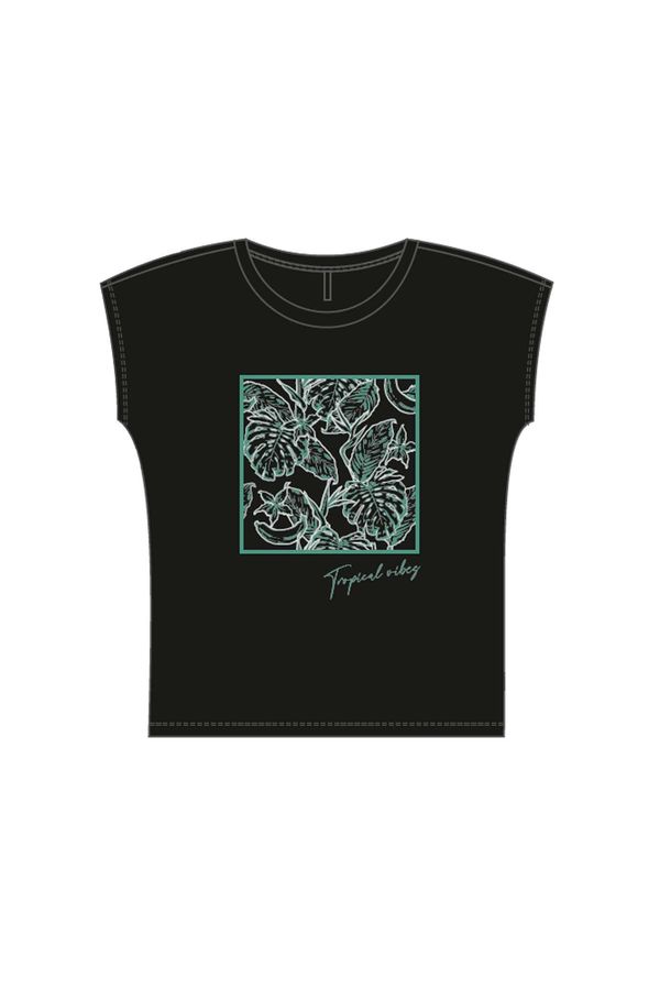 Moodo WOMEN'S T-SHIRT L-TS-4093 BLACK