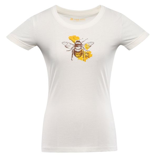 ALPINE PRO Women's T-shirt made of organic cotton ALPINE PRO TERMESA crème variant pa
